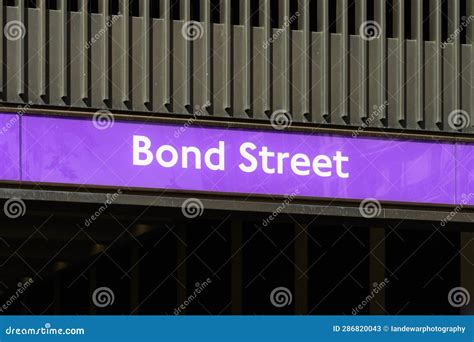 The Elizabeth Line Underground Train Station Sign Logo. Bond St. Editorial Image | CartoonDealer ...