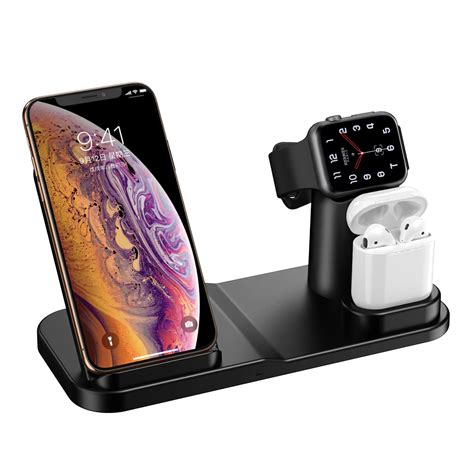 Wireless Charger Stand For Iphone For Air Pods For Apple Watch,3 In 1 Charge Dock Station ...