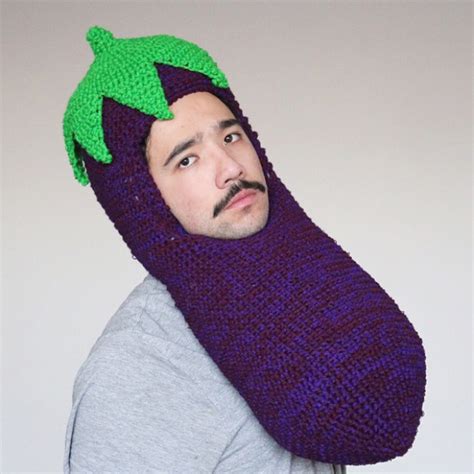 Artist Crochets Stupid Food Hats And Wears Them Himself