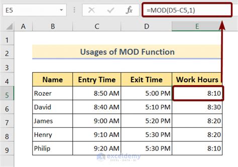 Timesheet Formula in Excel (5 Examples) - ExcelDemy