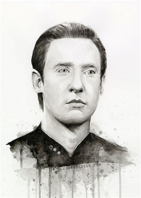 Data Portrait Star Trek Art Watercolor Painting Star Trek | Etsy | Star trek data, Star trek art ...