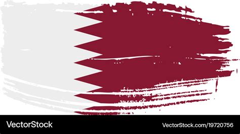 Qatar flag Royalty Free Vector Image - VectorStock