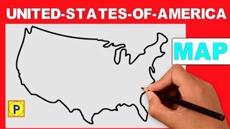 How to Draw United states of america map drawing || United states map ...