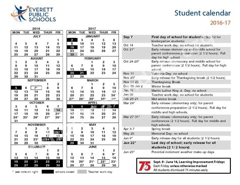 Emerson Elementary School Calendars – Everett, WA