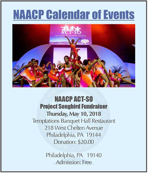 NAACP Event- Project Songbird Fundraiser - The Philadelphia Sunday Sun