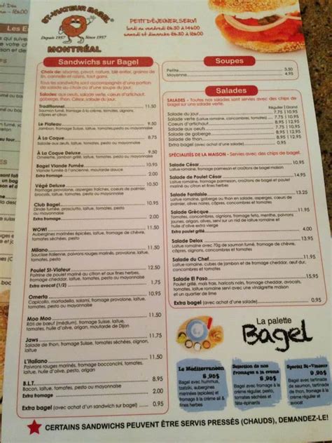 St-Viateur Bagel & Cafe Menu - Urbanspoon/Zomato