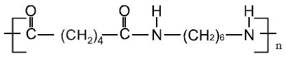 Nylon 6, 6 is a condensation polymer whose structure is as follows ...