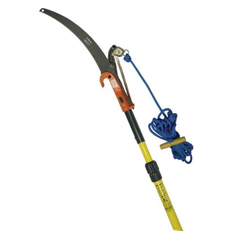 Jameson 7-14 ft. Telescoping Pole Saw with Center Cut Pruner, Blade and ...