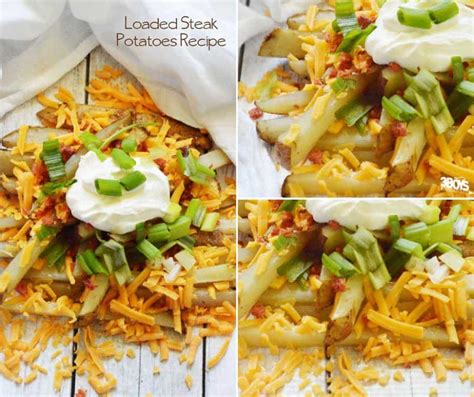 Loaded Baked Steak Fries Recipe - Bacon & Cheese