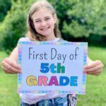 Free Printable First Day of School Signs for Pre-K through 12th Grade
