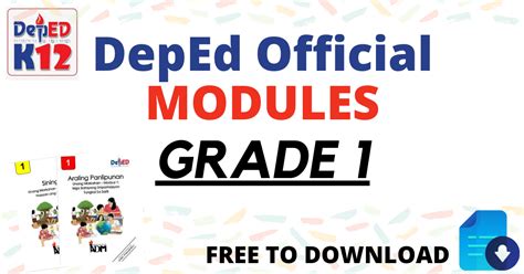 DepEd Official MODULES for GRADE 1 - DepEd Click