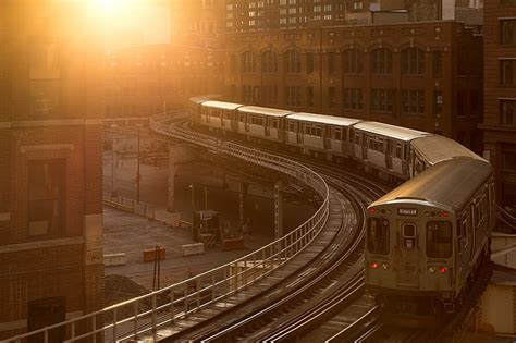 HD wallpaper: metro, vehicle, Chicago, street, cityscape, train, vignette | Wallpaper Flare