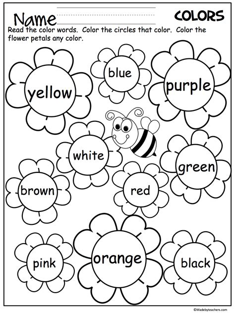 Colour Worksheet Grade 1 | Coloring Worksheets