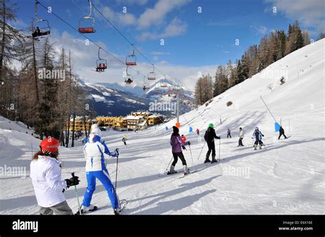 At Pila ski resort over Aosta, Aosta Valley, Italy Stock Photo - Alamy