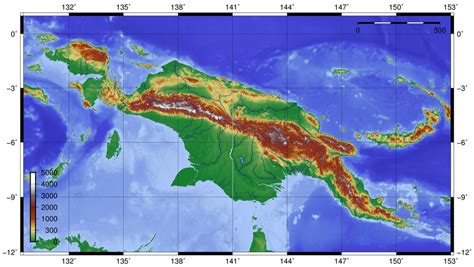 Topographic map of New Guinea [2500x1409] : MapPorn