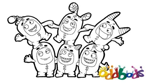 Halloween Oddbods Coloring Pages