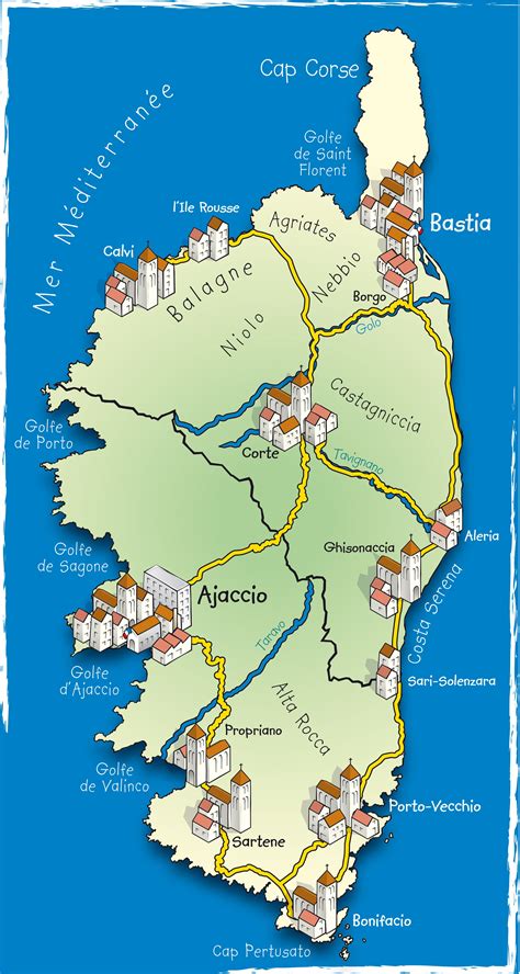 Corsica Beaches Map