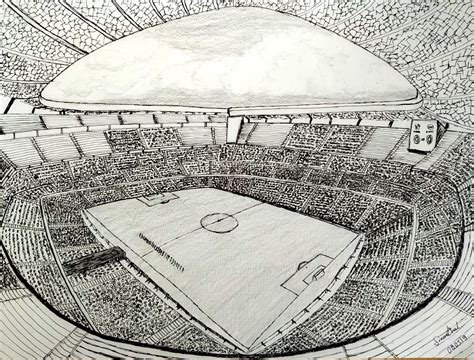 football stadium drawing