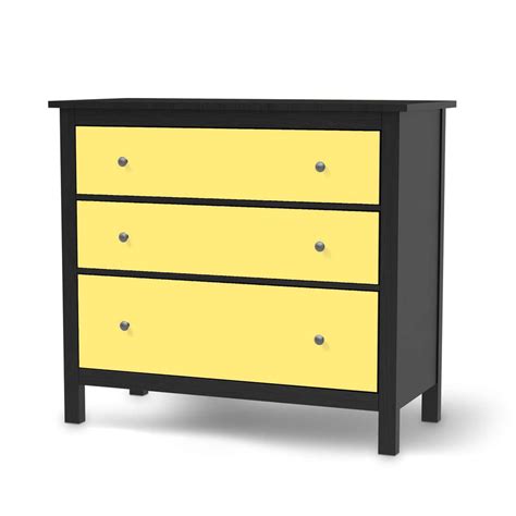 Möbelfolie IKEA Hemnes Kommode 3 Schubladen - Gelb Light – creatisto