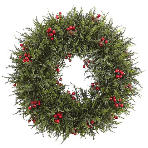 Nearly Natural 20in Indoor Christmas Wreath, Color: Green - JCPenney