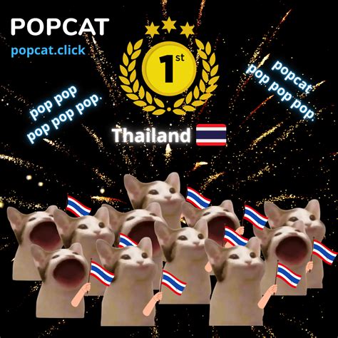 Congratulations Thailand for the number 1 spot on today's PopCat Click ...