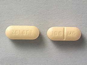 ZOLOFT 100 MG Pill Yellow Oval 13mm - Pill Identifier