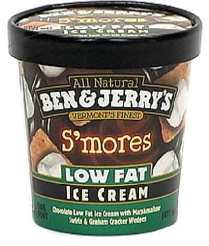 Ben & Jerry's S'mores Low Fat Ice Cream - 1 pt, Nutrition Information ...