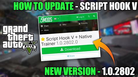 HOW TO UPDATE - SCRIPT HOOK V NEW LATEST VERSION 1.0.2802 | GTA V NEW UPDATE - YouTube