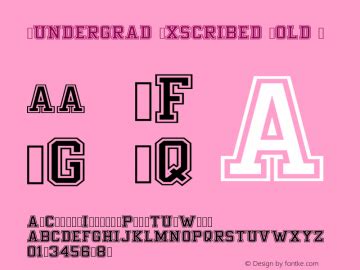 ☞Undergrad Exscribed Bold Font,UndergradExscribed-Bold Font,OTS-derived-font Font,Undergrad ...