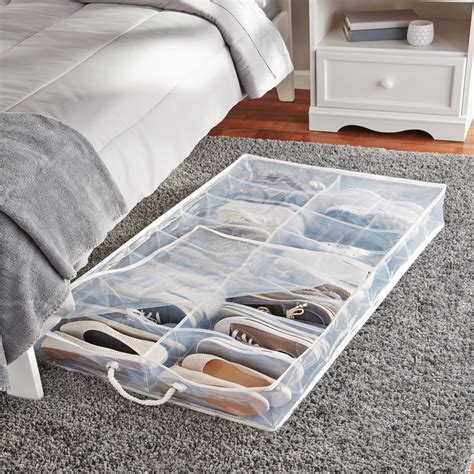 PEVA Underbed Shoe Organizer - Space Saving Storage Bag $10.99 Shipped