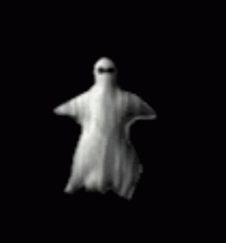 a ghost is flying in the air with his arms outstretched