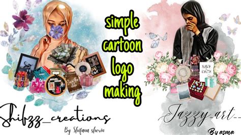 How to make cartoon logo for small buisness//cartoon logo making/logo ...