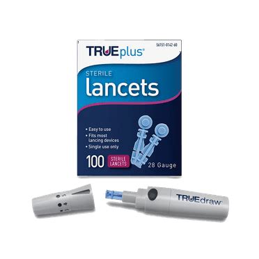 True Plus Sterile Diabetic Single-Use Test Lancets, 28 Gauge, 100Ct, 3-Pack - Walmart.com