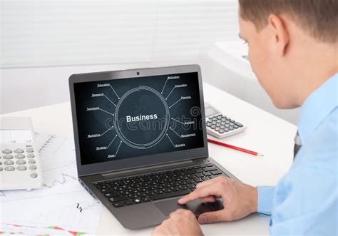 Businessman with laptop stock photo. Image of people - 41990360