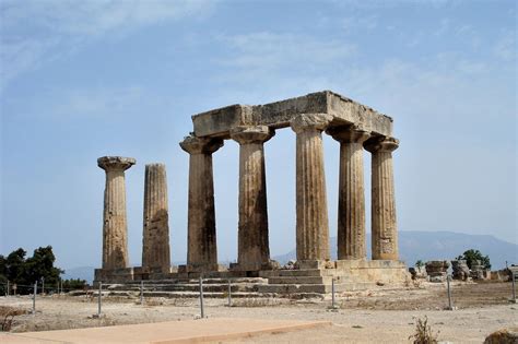 Ancient Temple of Apollo in Corinth, Greece