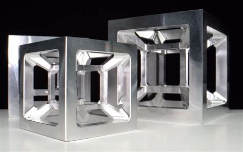 These "4D" Tesseract Cubes Are Milled from a Single Block of Aluminum