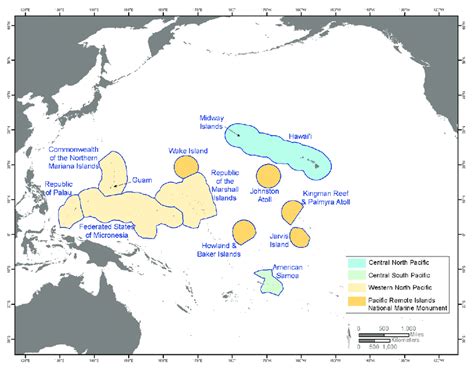 Map of the Pacific Islands region and sub-regions. The region includes... | Download Scientific ...