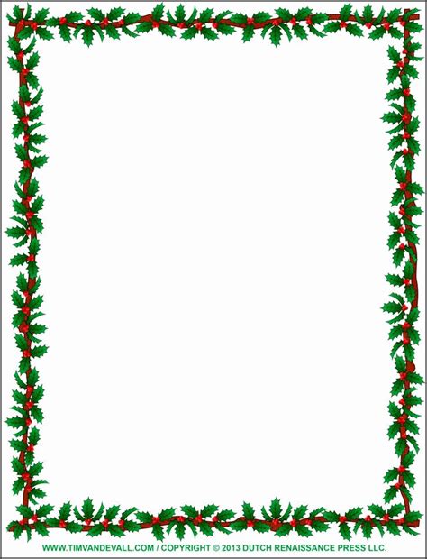 Christmas Border Word Template - Creative Design Templates | Free christmas borders, Christmas ...