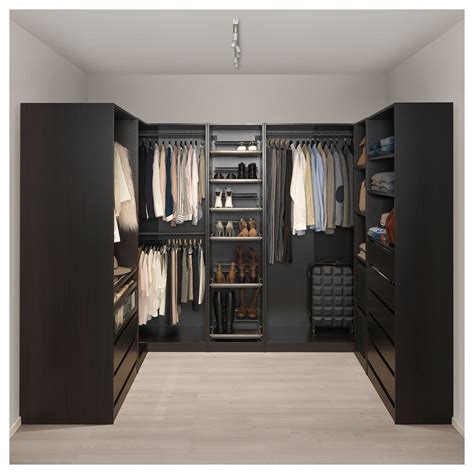 PAX Corner wardrobe - black-brown | Corner wardrobe, Pax corner ...