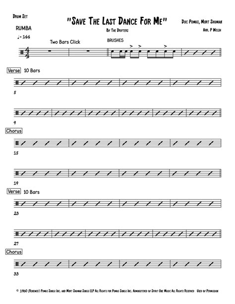 Save The Last Dance For Me (arr. Accubass) Sheet Music | The Drifters ...