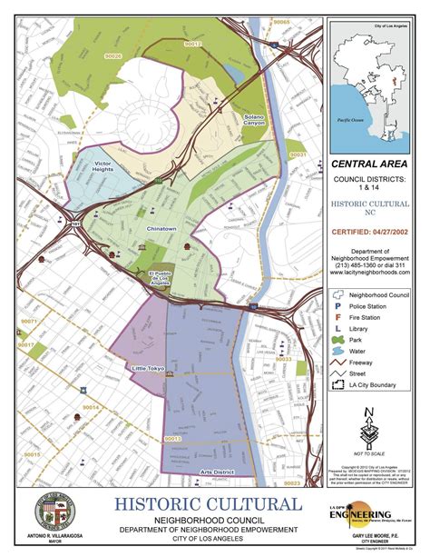 Los Angeles arts district map - Map of Los Angeles arts district ...