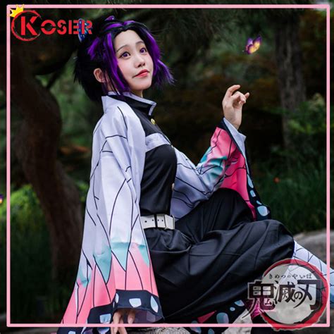 [LXYH- COSER KING] In Stock Anime Cosplay Demon Slayer: Kimetsu no Yaiba Kochou Shinobu nezuko ...