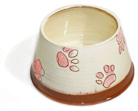 Ceramic Spaniel Dog Bowls Peach Paw Prints, £32.00 | Dog bowls, Spaniel dog, Paw print