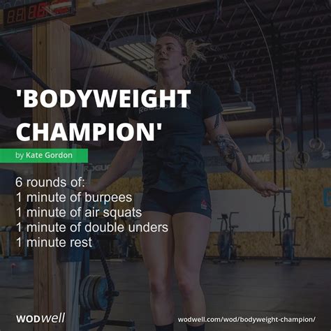 Bodyweight champion workout coach creation wod – Artofit