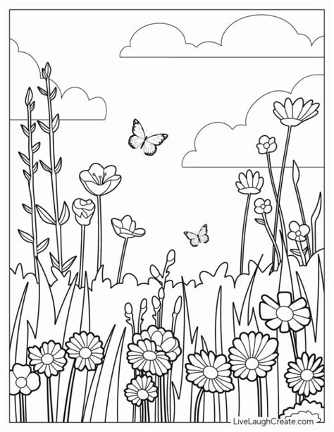 Coloring Pages Of A Flower Garden