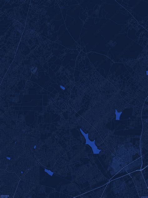 Ashaiman Vector Map - Dark Blue (AI,PDF) | Boundless Maps