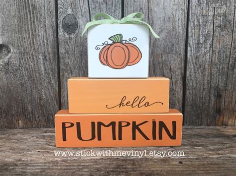 Cute FALL Pumpkins HELLO pumpkin hello pumpkin sign hello | Etsy