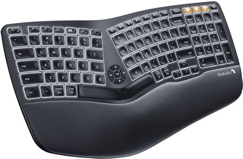 ProtoArc Ergo Split Backlit Wireless Ergonomic Keyboard for MAC & PC ...