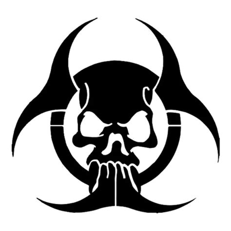 16cm*17cm Zombie Biohazard Skull Car Sticker Vinyl Decals Car Styling ...