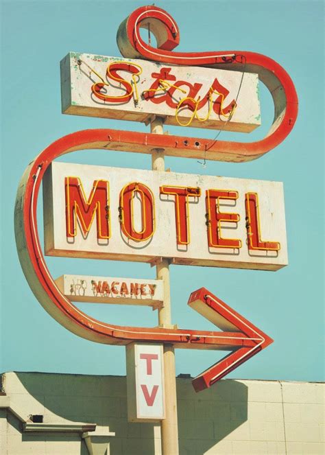 Motel sign | Retro signage, Vintage neon signs, Neon signs